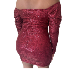 Load image into Gallery viewer, Carmen Sequin Dress Plus
